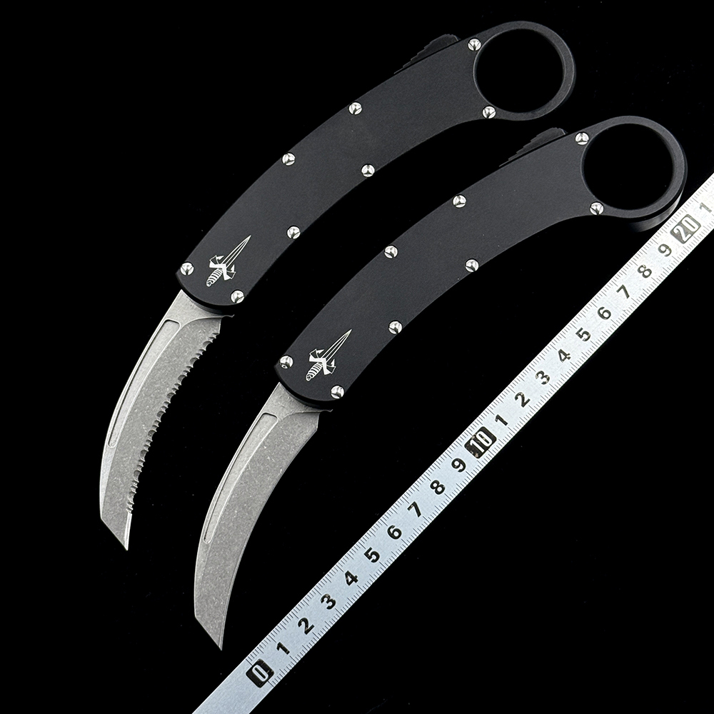 MT Claw Karambit Spirit bird AUTO OTF Knife 3.23" D2 Blade, Aluminum Alloy Handles