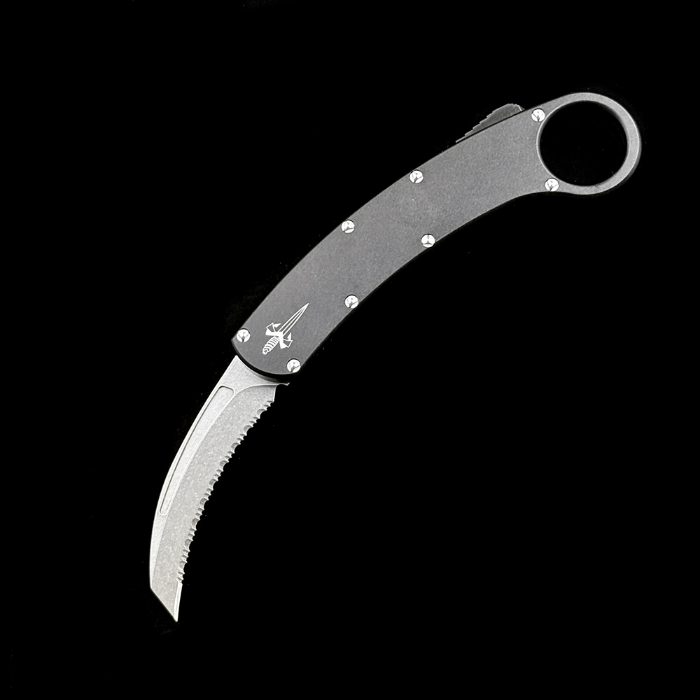 MT Claw Karambit Spirit bird AUTO OTF Knife 3.23" D2 Blade, Aluminum Alloy Handles