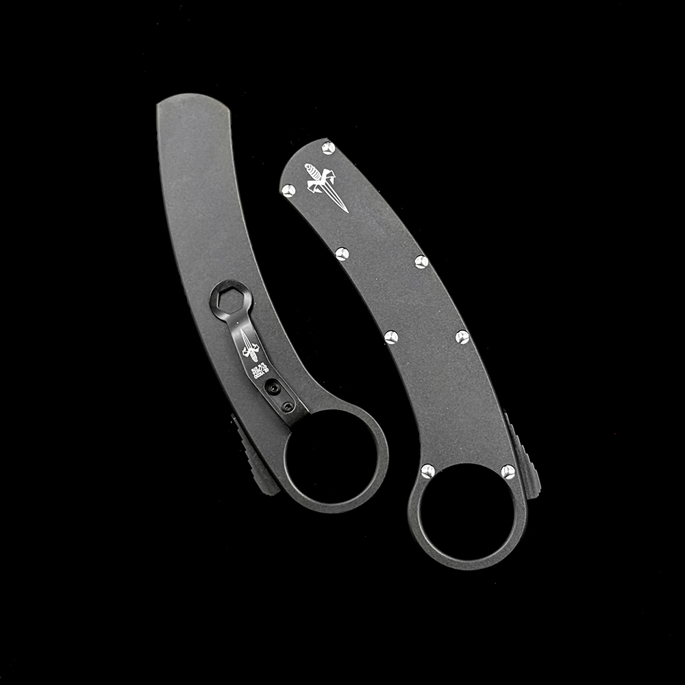MT Claw Karambit Spirit bird AUTO OTF Knife 3.23" D2 Blade, Aluminum Alloy Handles
