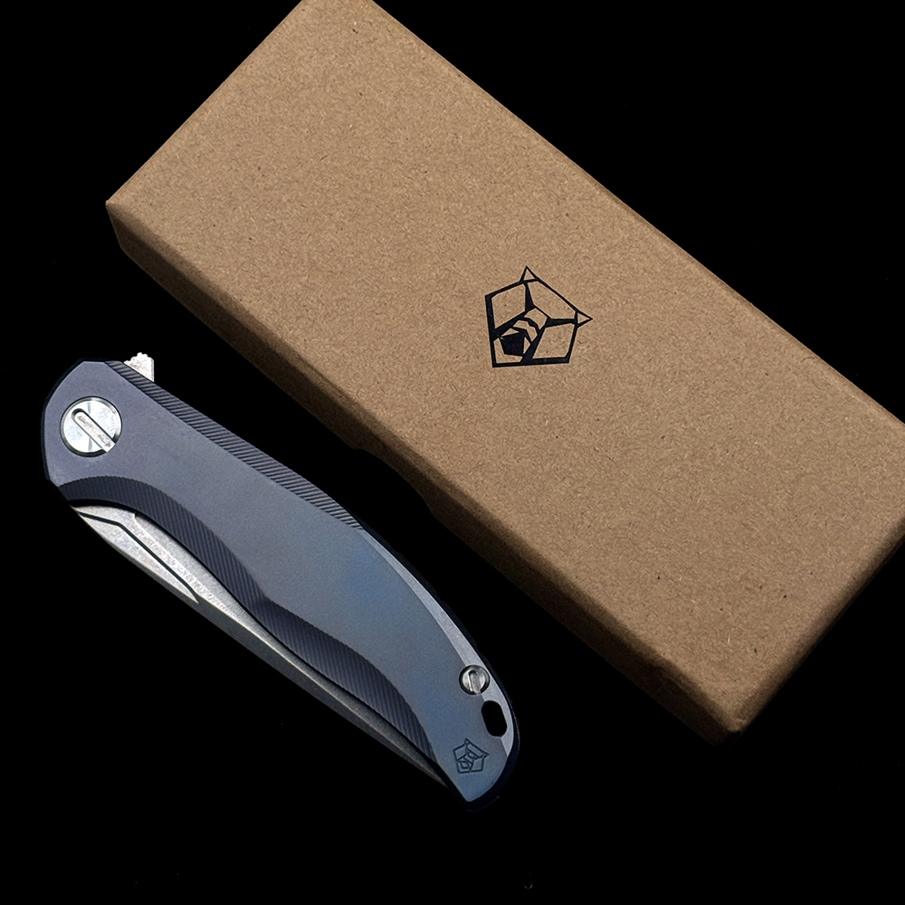 Shirogorov Stellar Ceramic Bearing Titanium Handle Mark M390 Folding Knife
