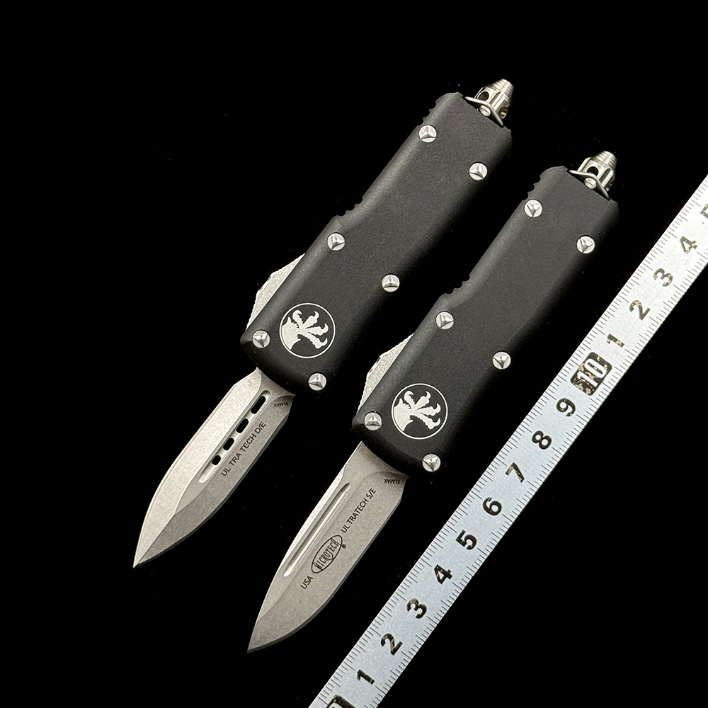 MT Mini Constellation AUTO OTF Knife 2.09" D2 Double Edge Dagger Blade, Aviation Aluminum Handles