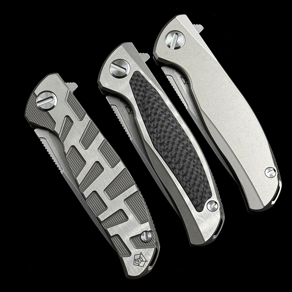 Shirogorov F95T CD F95NL Ball Bearing Titanium Handle Knife