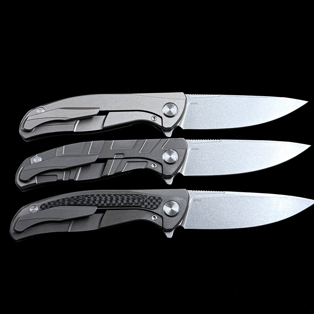 Shirogorov F95T CD F95NL Ball Bearing Titanium Handle Knife