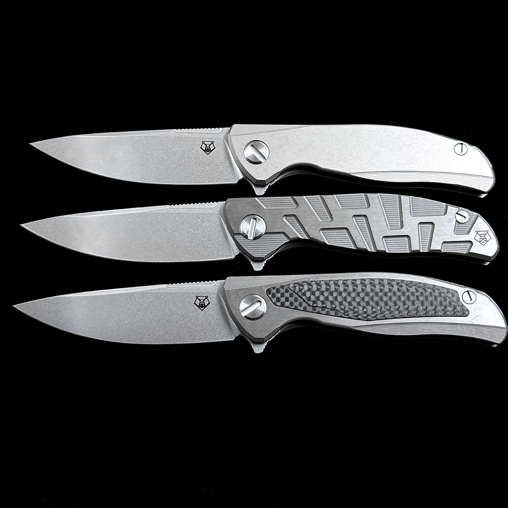 Shirogorov F95T CD F95NL Ball Bearing Titanium Handle Knife