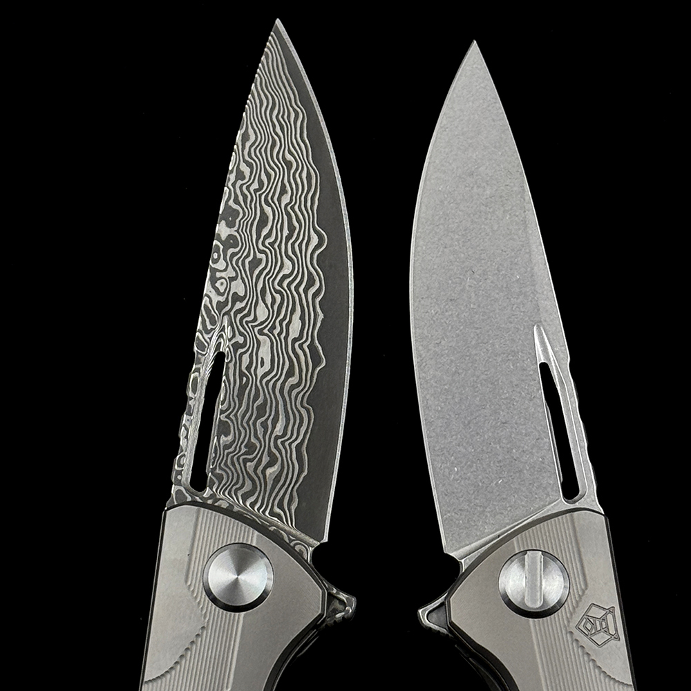 Shirogorov F95 Ball Bearing Titanium Carbon Fiber Handle Knife