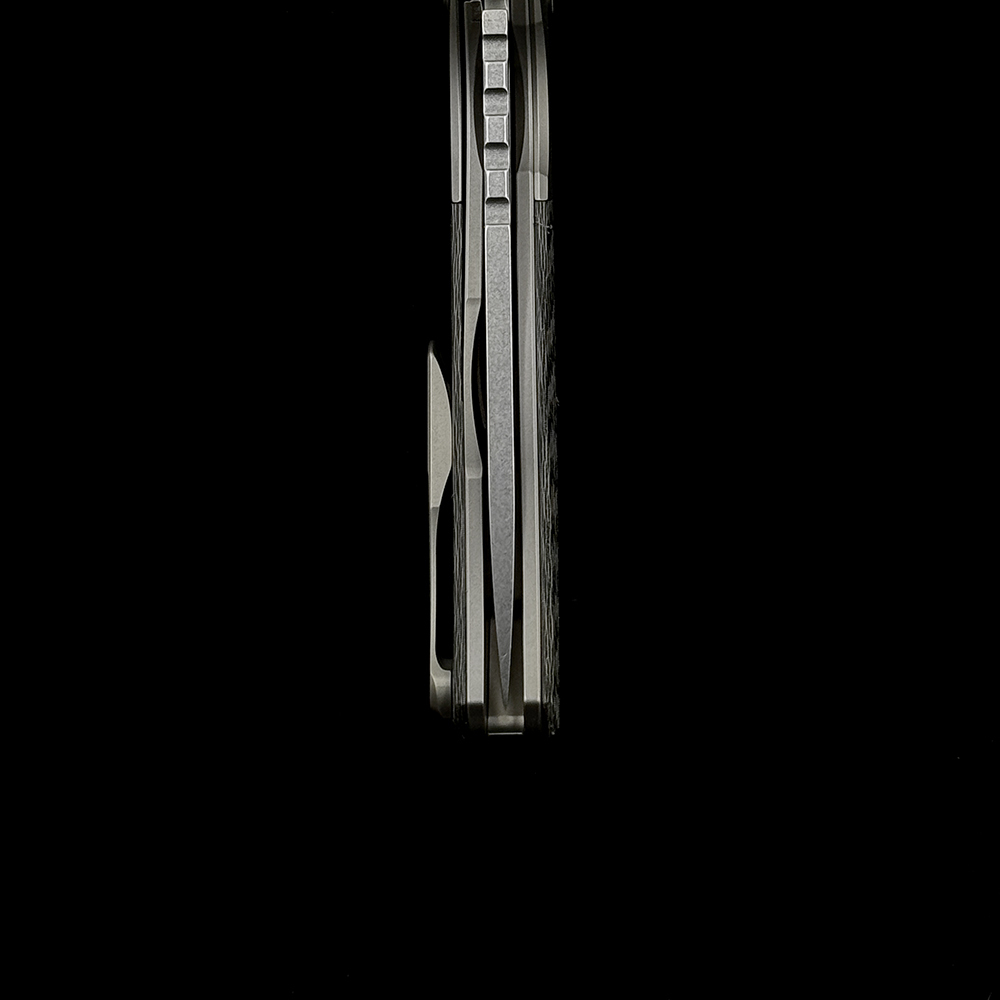 Shirogorov F95 Ball Bearing Titanium Carbon Fiber Handle Knife