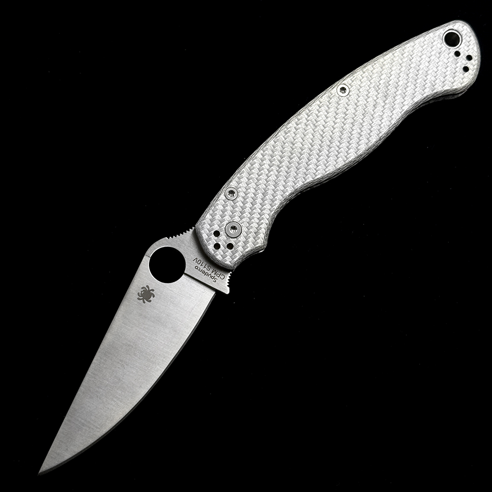 C36 Military 2 Bearings Compression Lock CF Handle S110V Folding Knife