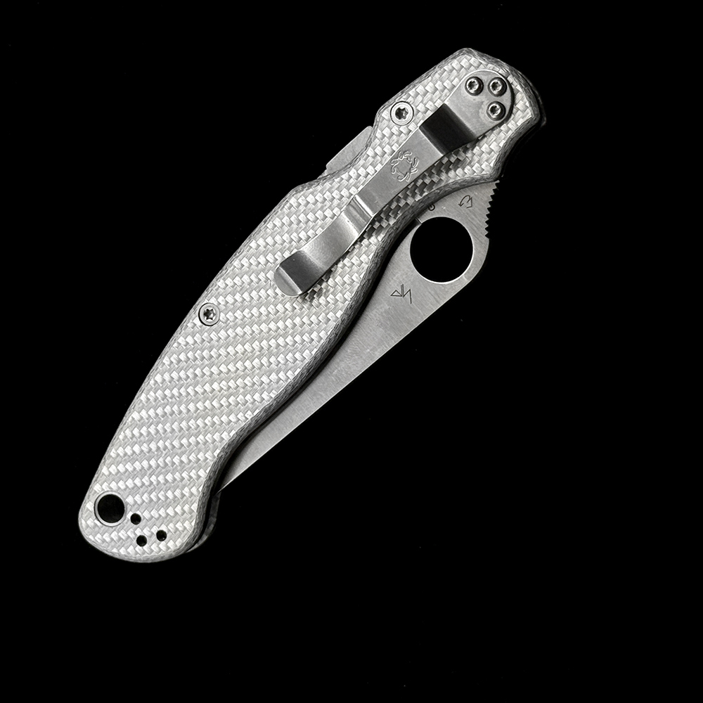 C36 Military 2 Bearings Compression Lock CF Handle S110V Folding Knife