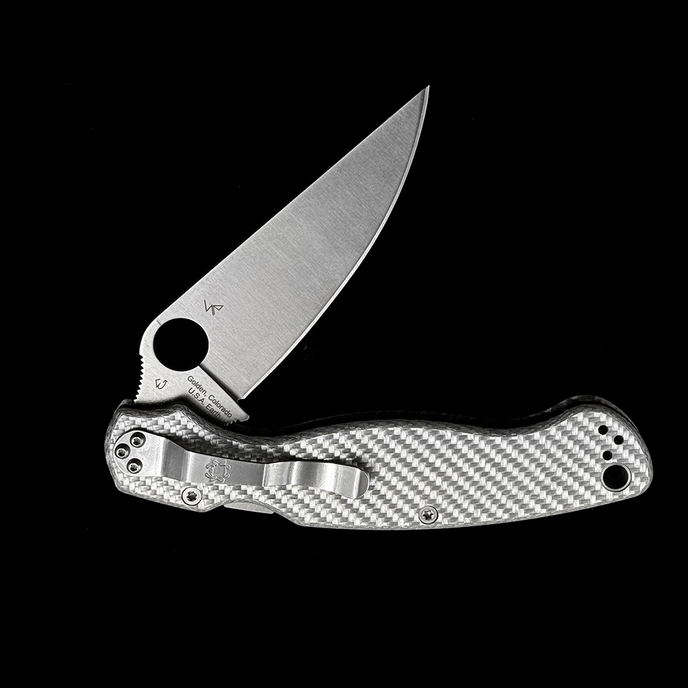 C36 Military 2 Bearings Compression Lock CF Handle S110V Folding Knife