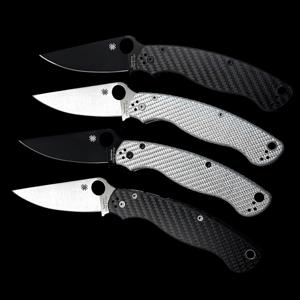 C36 Military 2 Bearings Compression Lock CF Handle S110V Folding Knife