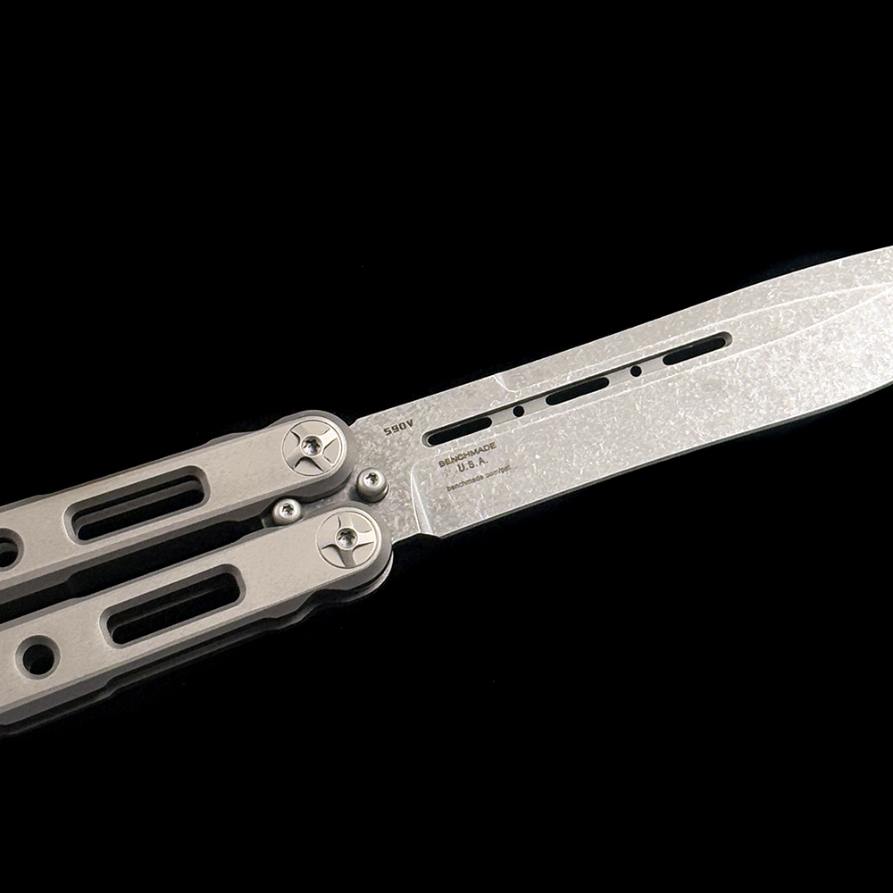 BM85 Titanium integrated handle Bali-Song Swing knife