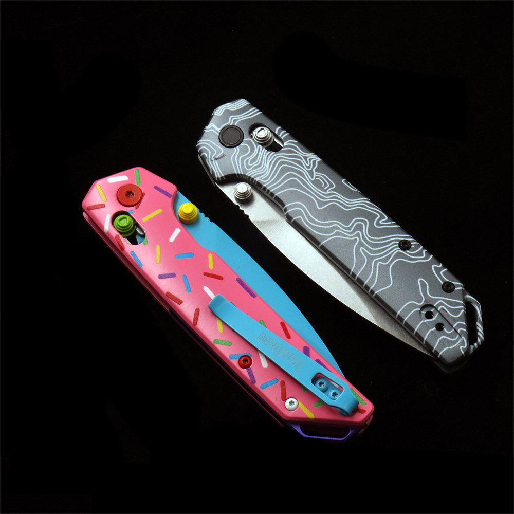 KS 2038 Iridium DuraLock Folding Knife  D2 Blade Aluminum Handles