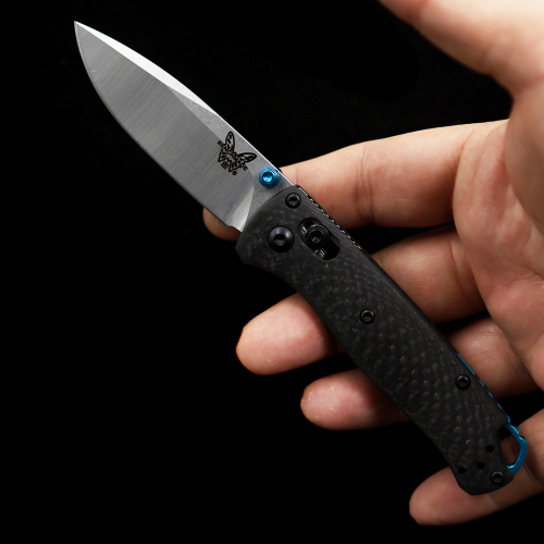 BM Mini 533-3 S90V/Damascus Bugout AXIS Folding Knife