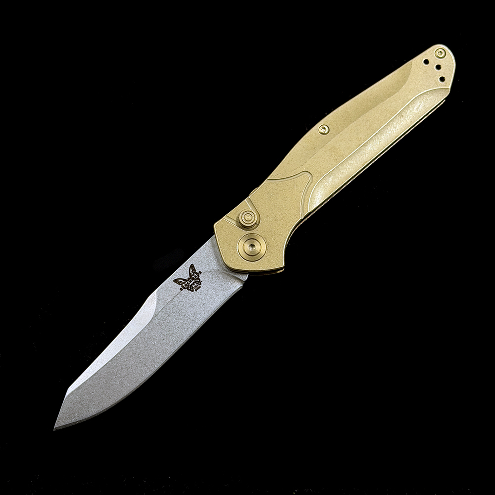 BM 9400 Osborne AUTO Bronze Handle Folding Knife