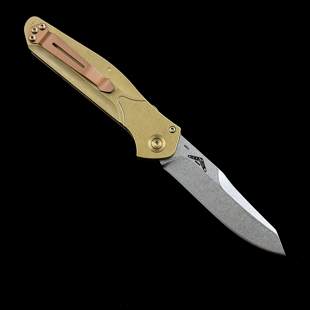 BM 9400 Osborne AUTO Bronze Handle Folding Knife
