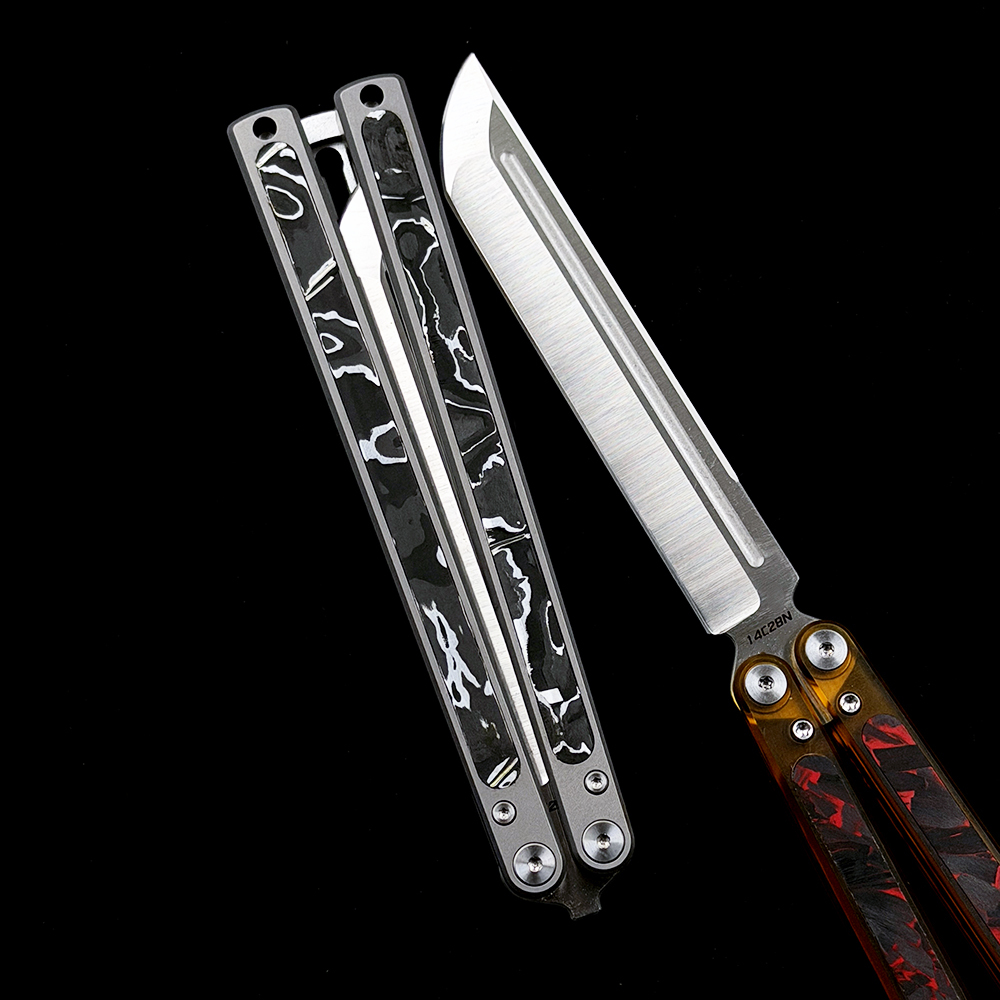 OK Swinging Knife PEI/Titanium Alloy Handle 14C28N Blade