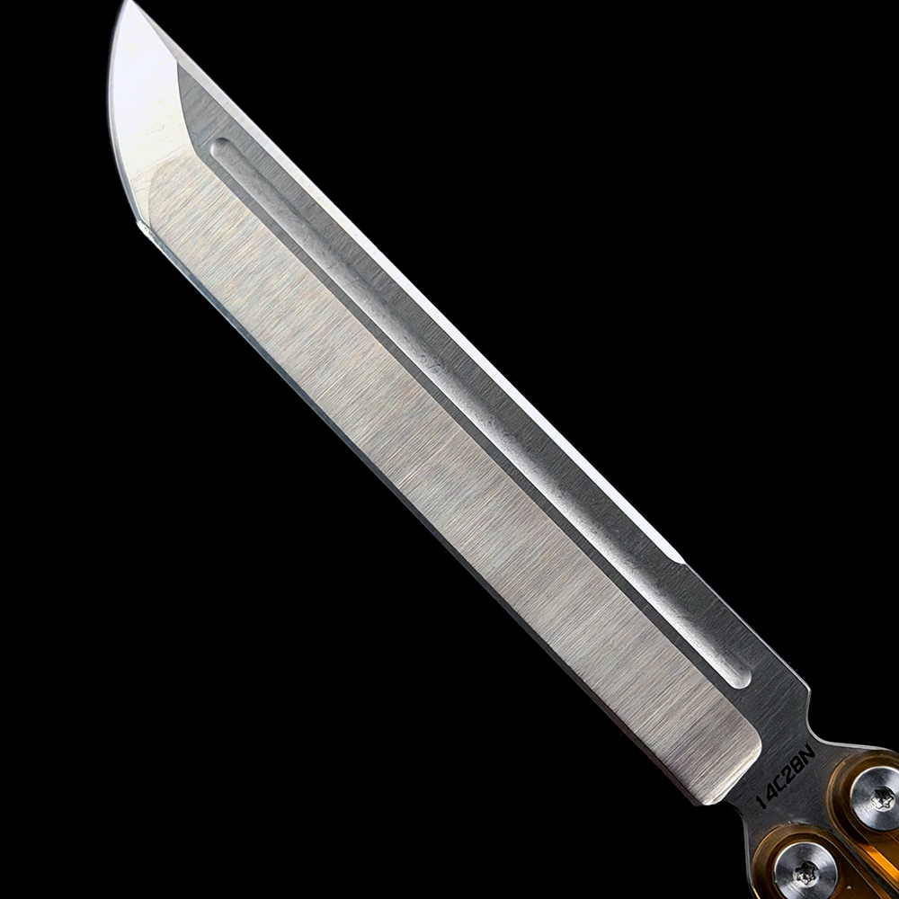 OK Swinging Knife PEI/Titanium Alloy Handle 14C28N Blade