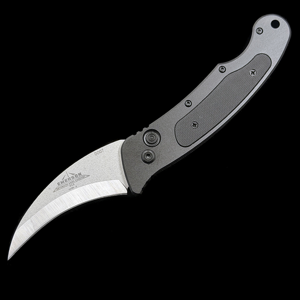 Emerson Elvia Automatic Knife Black Aluminum/G-10
