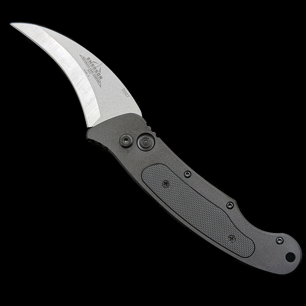 Emerson Elvia Automatic Knife Black Aluminum/G-10