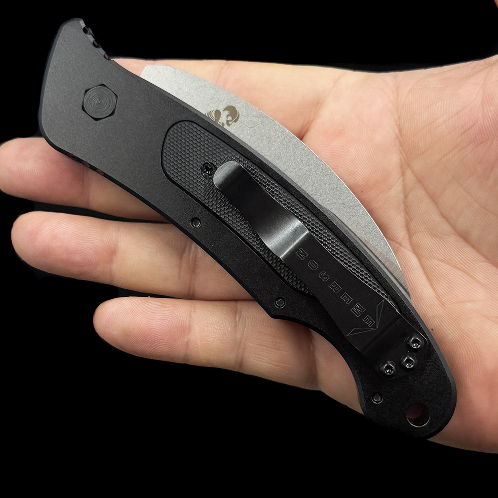Emerson Elvia Automatic Knife Black Aluminum/G-10
