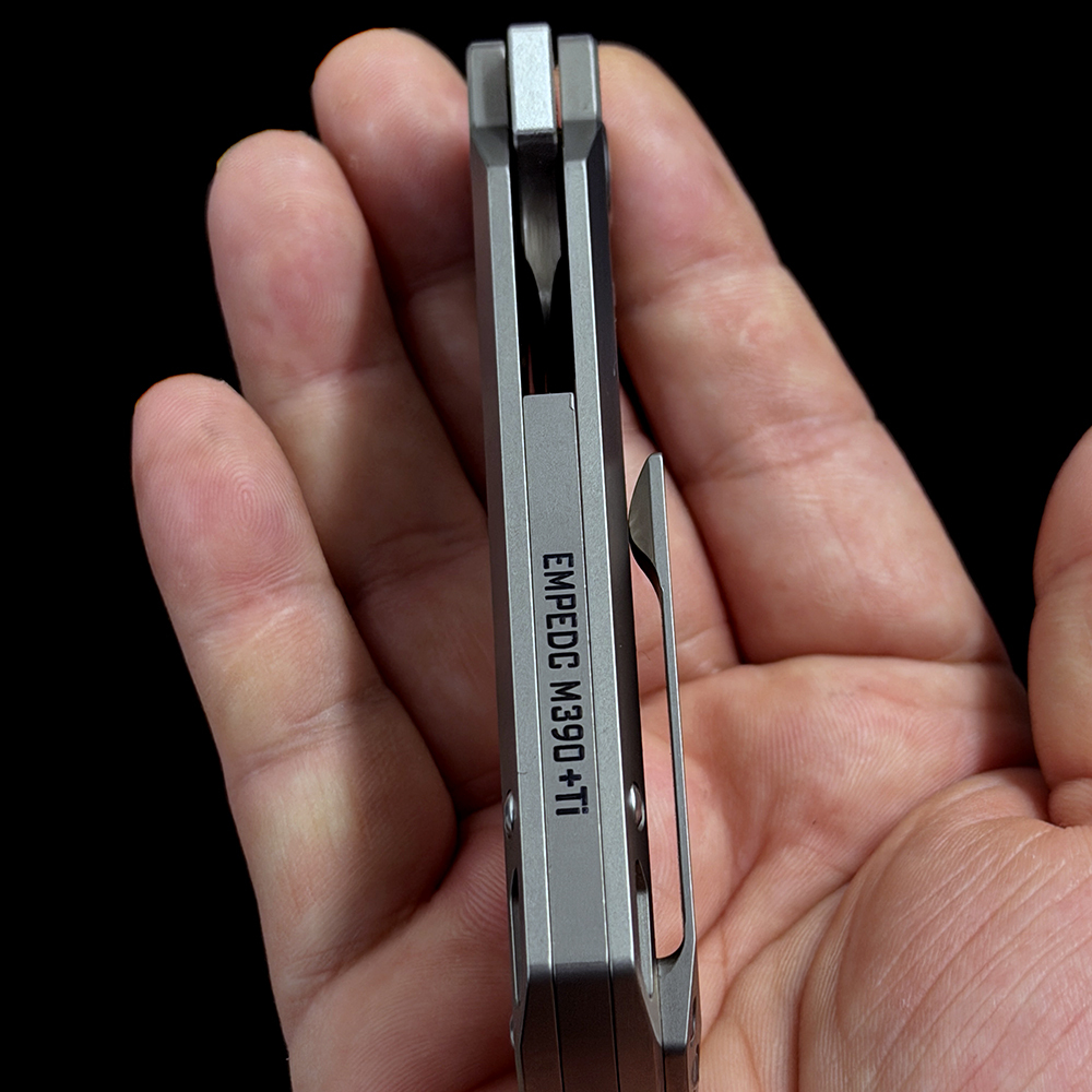 Overlord Dinosaur Titanium M390 folding knife
