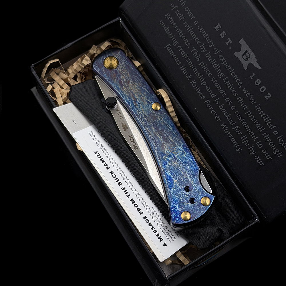 BK 110 Lockback Folding Knife 3.62" VG -10 Blade, TC4 Handles