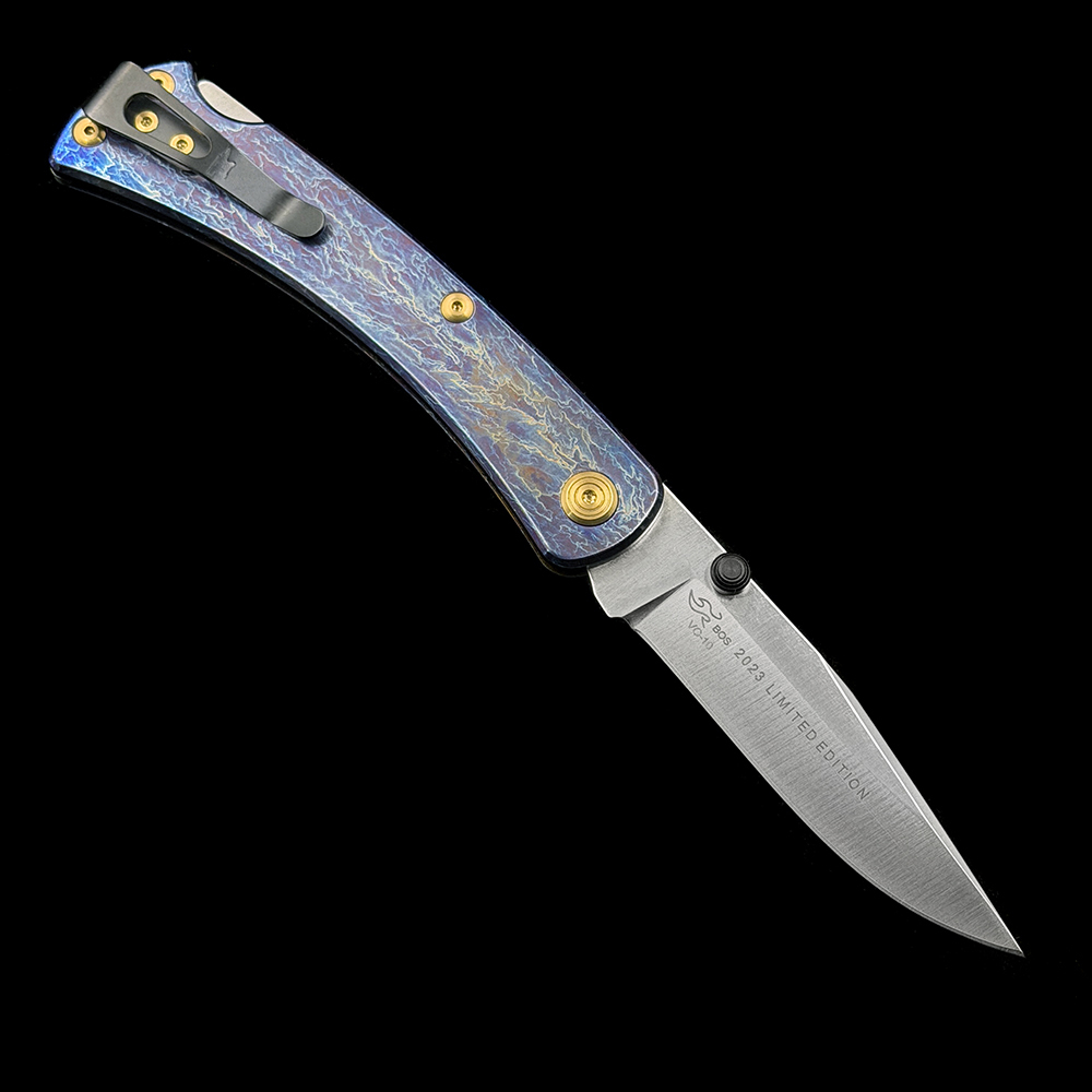 BK 110 Lockback Folding Knife 3.62" VG -10 Blade, TC4 Handles