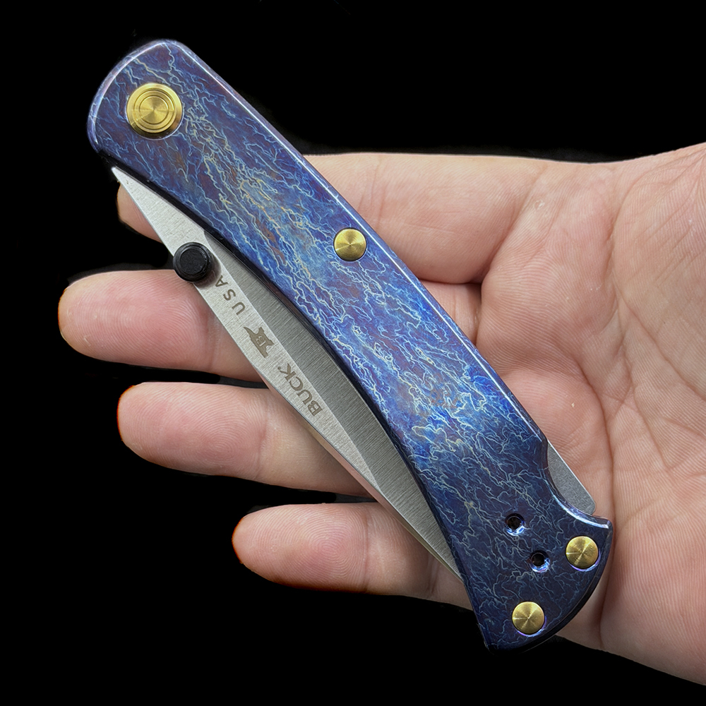 BK 110 Lockback Folding Knife 3.62" VG -10 Blade, TC4 Handles