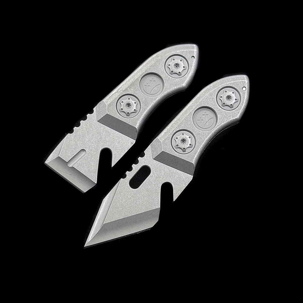 Mechforce Jensen Bergman Collab Brew Tool Fixed Blade Knife 1.93 "DC53 Blade, Titanium Alloy Handles, Kydex