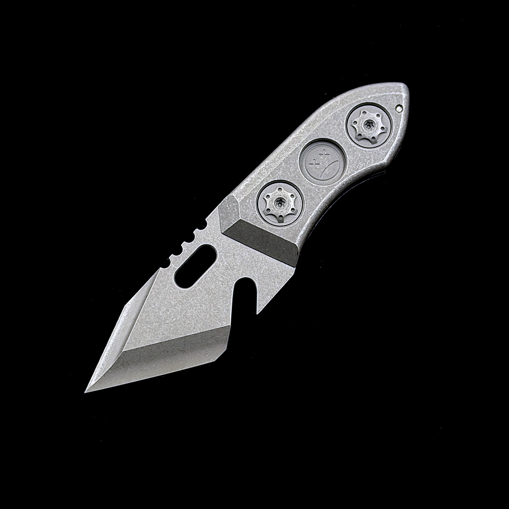 Mechforce Jensen Bergman Collab Brew Tool Fixed Blade Knife 1.93 "DC53 Blade, Titanium Alloy Handles, Kydex