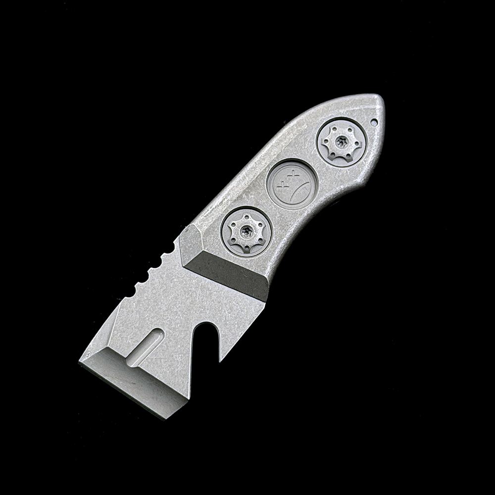 Mechforce Jensen Bergman Collab Brew Tool Fixed Blade Knife 1.93 "DC53 Blade, Titanium Alloy Handles, Kydex