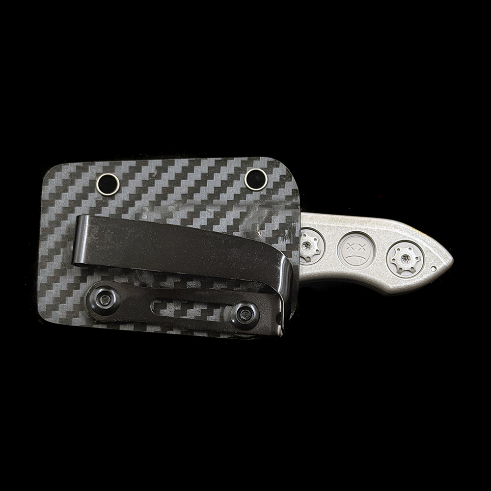 Mechforce Jensen Bergman Collab Brew Tool Fixed Blade Knife 1.93 "DC53 Blade, Titanium Alloy Handles, Kydex