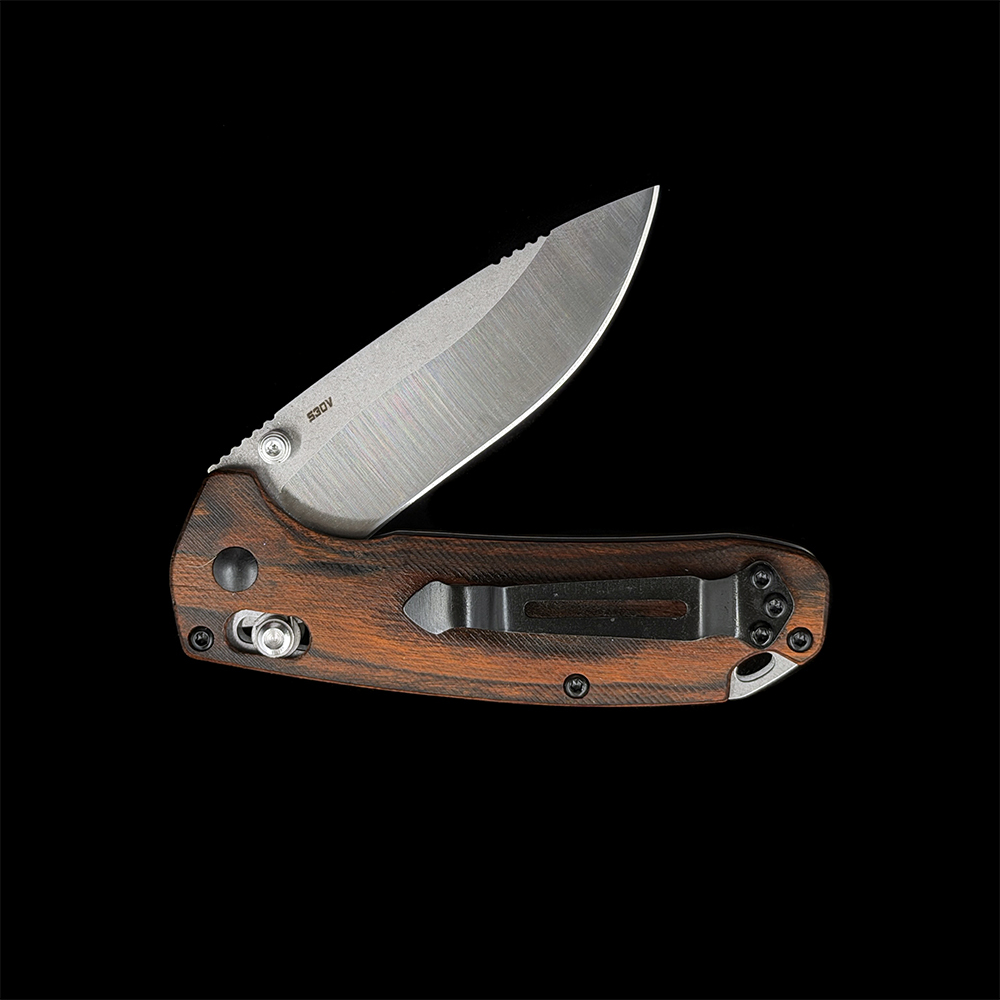 BM15031-2 Hunt North Fork CPM-S30V Stainless & Stabilized Wood Folding Knife
