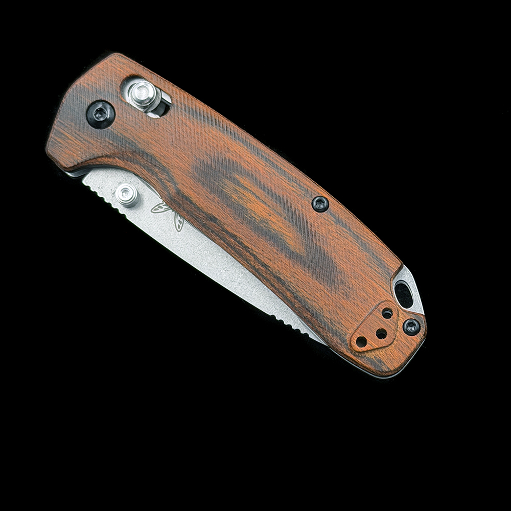 BM15031-2 Hunt North Fork CPM-S30V Stainless & Stabilized Wood Folding Knife