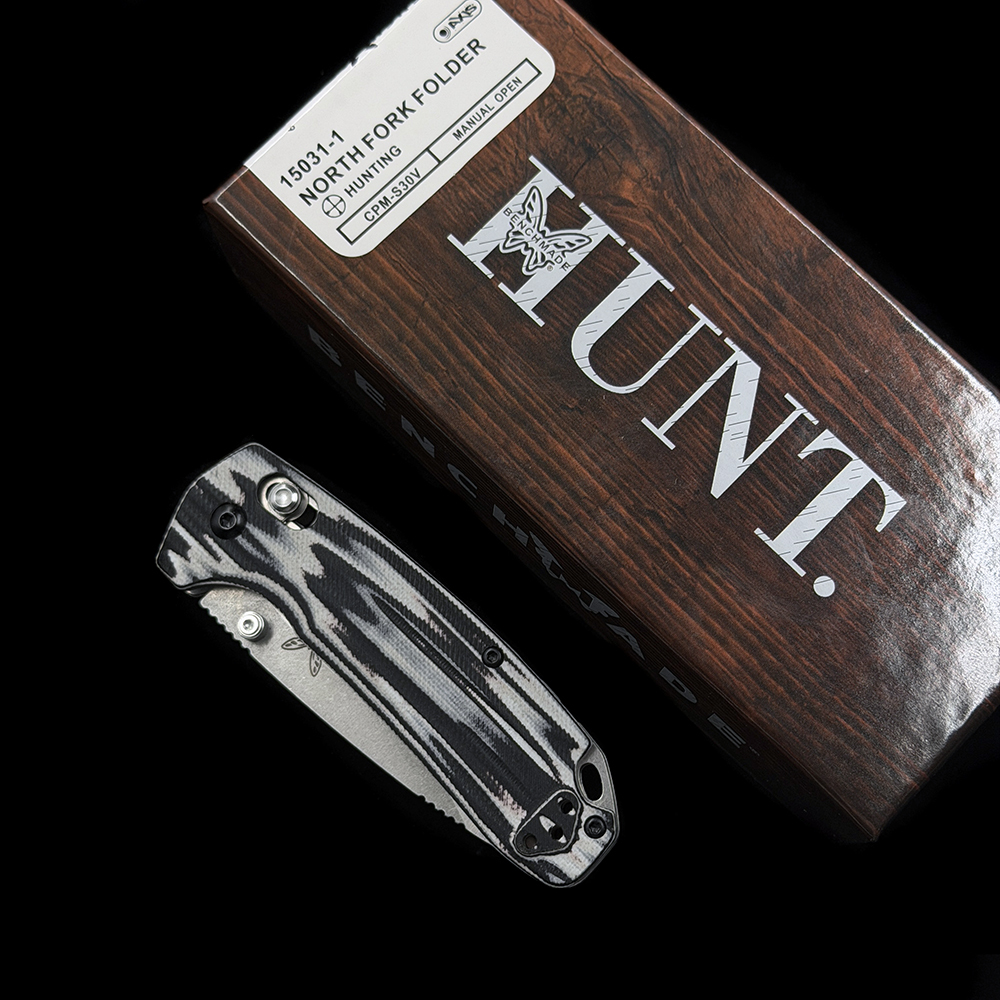 BM15031-1 NORTH FORK FOLDING KNIFE S30V STEEL G10 HANDLE