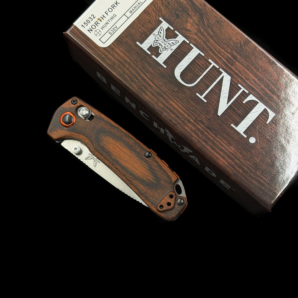 BM 15032 North Fork | Wood | Drop-point FOLDING KNIFE