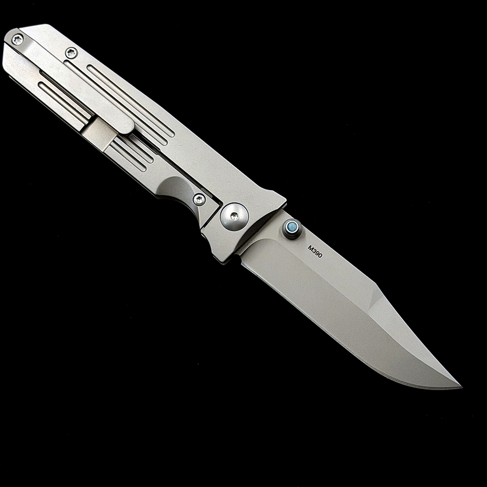 Prometheus Design Werx PDW STS Folding Knife M390  Blade, Titanium Handles