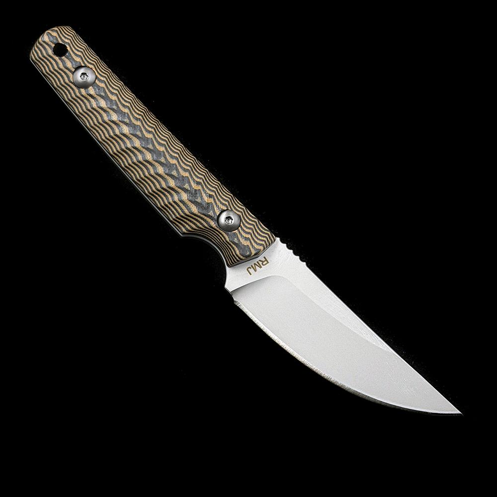 RMJ Tactical Fixed Blade Knife Red brown pointed tip G-10