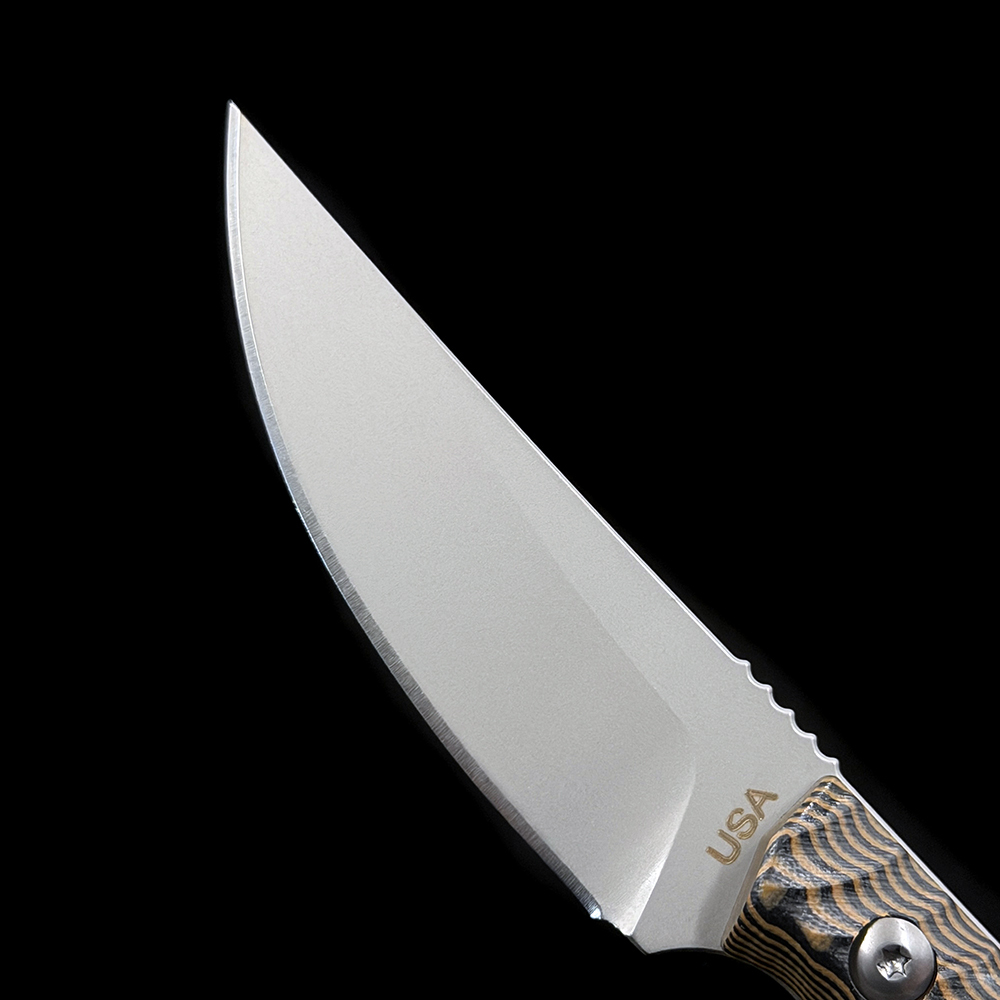RMJ Tactical Fixed Blade Knife Red brown pointed tip G-10