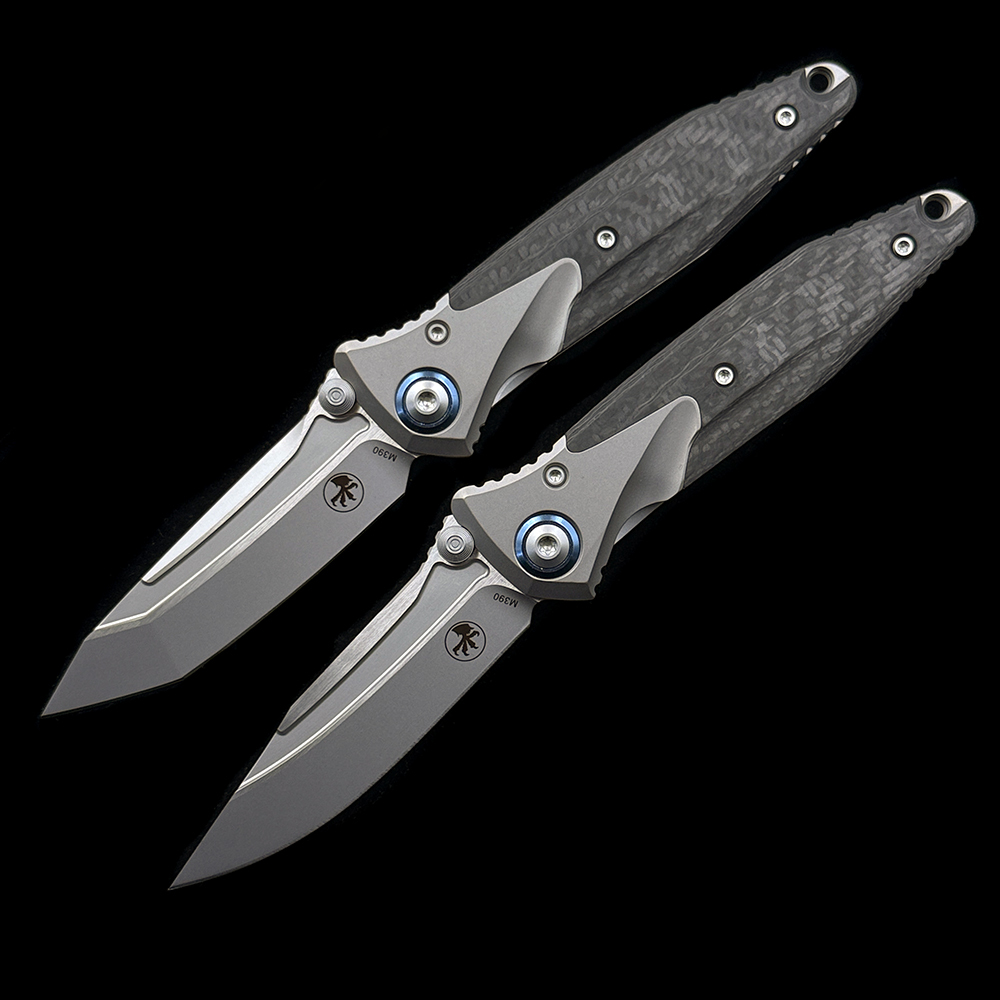 MT Socom Bravo Manual Folding Knife 4" M390 Blade, Bolstered Titanium Handles with Carbon Fiber Scales, Frame Lock - 260-7CFTI