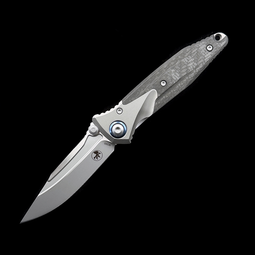 MT Socom Bravo Manual Folding Knife 4" M390 Blade, Bolstered Titanium Handles with Carbon Fiber Scales, Frame Lock - 260-7CFTI