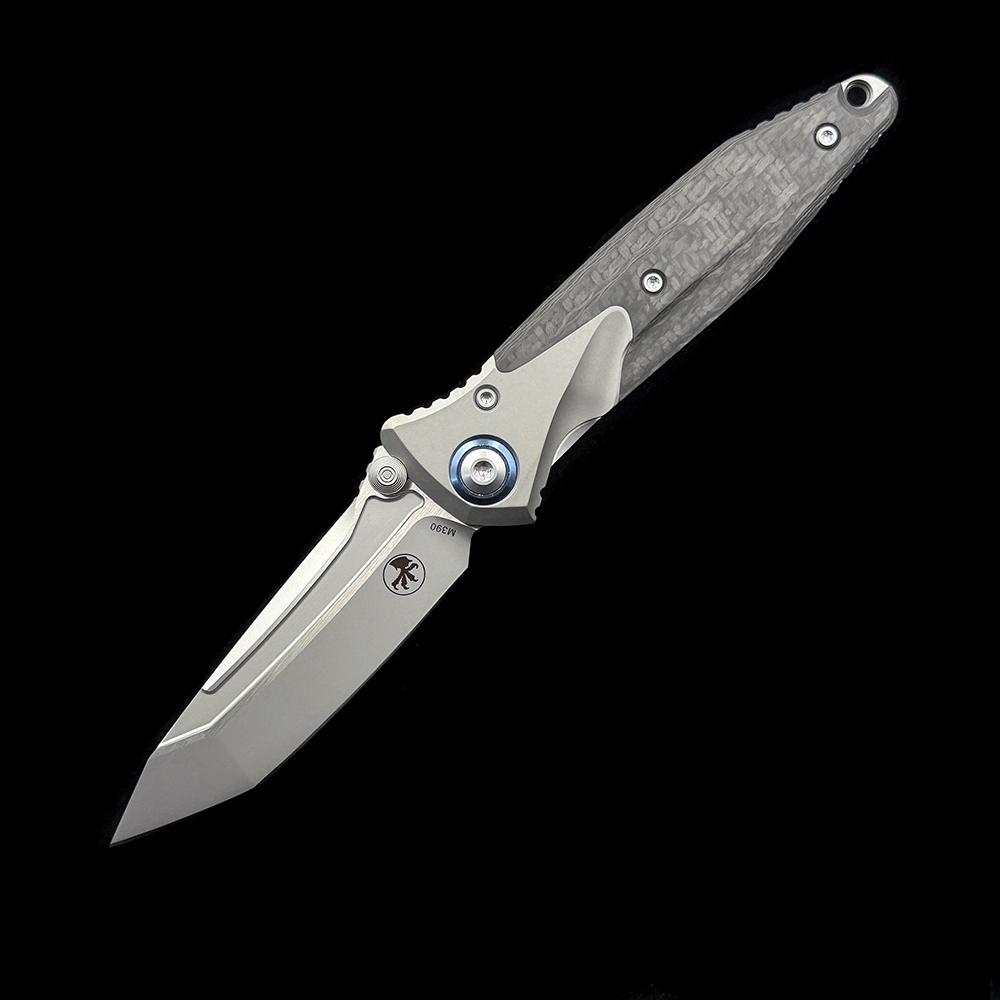 MT Socom Bravo Manual Folding Knife 4" M390 Blade, Bolstered Titanium Handles with Carbon Fiber Scales, Frame Lock - 260-7CFTI
