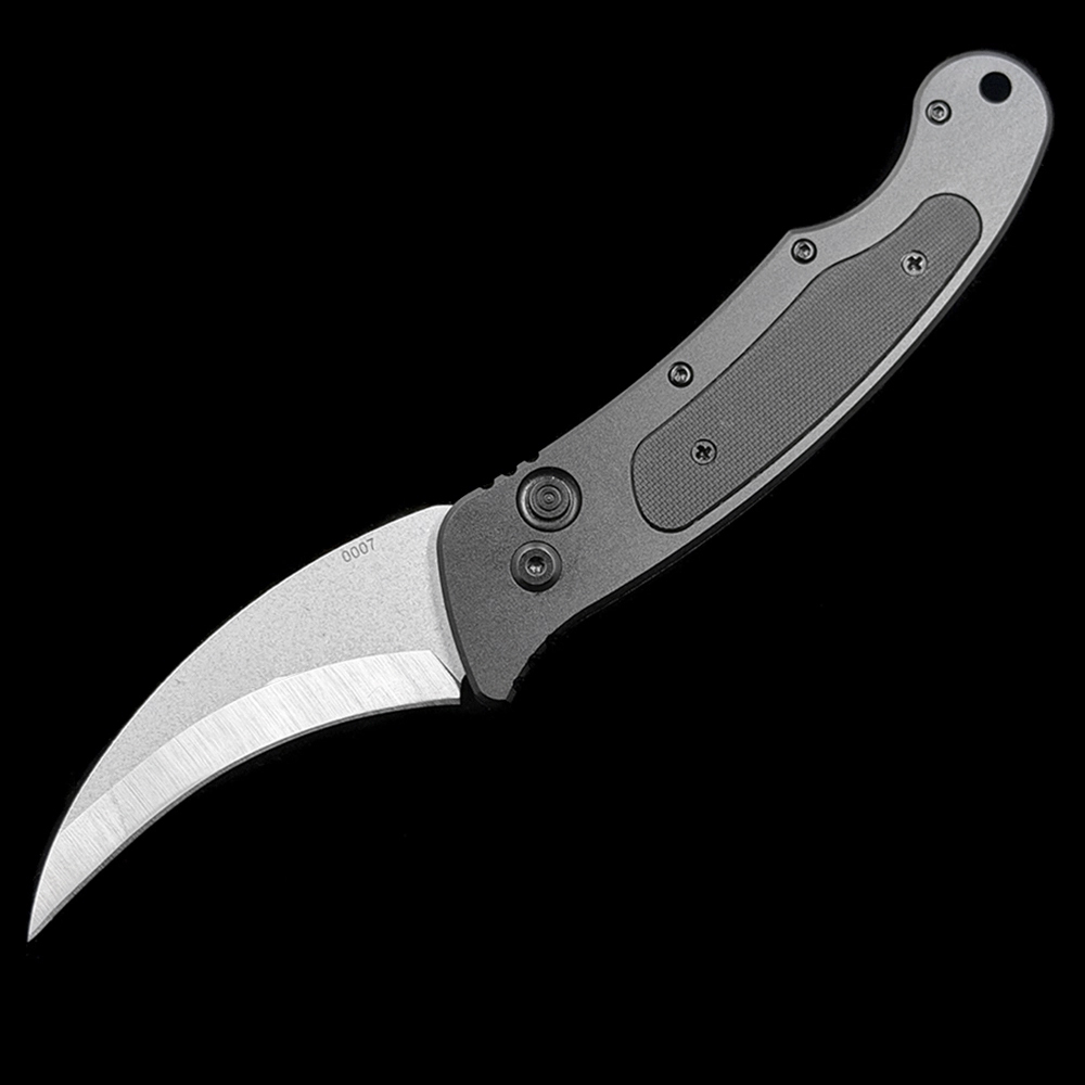 EMR Auto Karambit Knife Black Aluminum/G-10