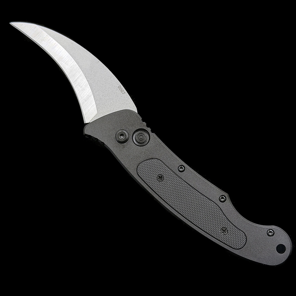 EMR Auto Karambit Knife Black Aluminum/G-10