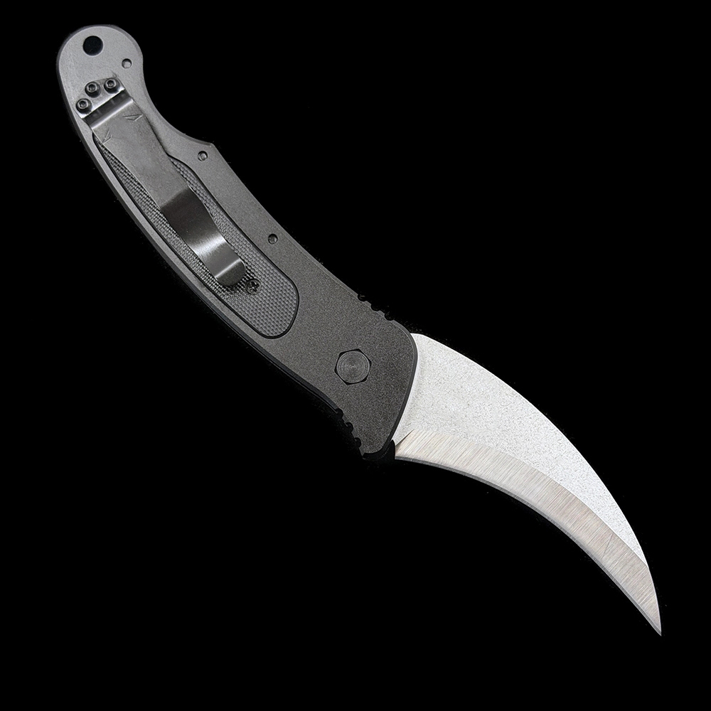 EMR Auto Karambit Knife Black Aluminum/G-10
