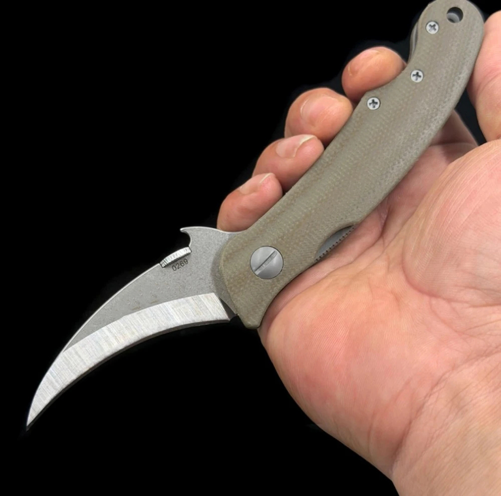 EMR Micarta Karambit Claw Folding knife