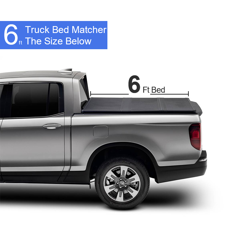 4x4 Pickup Truck Accessories Soft Tri Folding Tonneau Cover for Toyota Hilux Ford Ranger F150 Isuzu Dmax