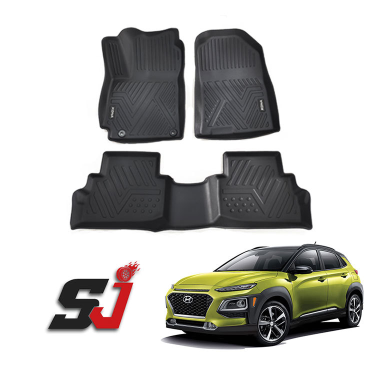 Custom Rubber Waterproof Car Floor Mats for Hyundai Kona