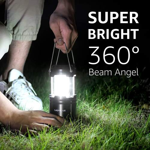  Lepro LED Camping Lantern, Camping Accessories, 3 Lighting  Modes, Hanging Tent Light Bulbs with Clip Hook for Camping, Hiking,  Hurricane, Storms, Outages, Collapsible, Batteries Included, 4 Packs :  Sports & Outdoors