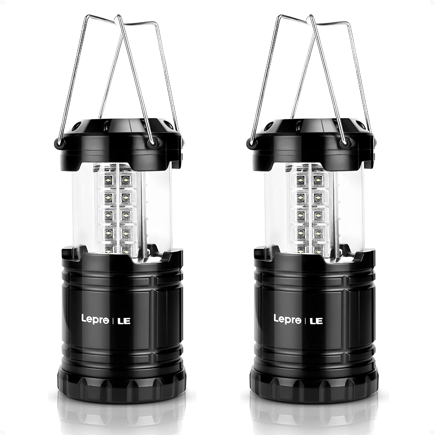 Lepro Camping Lantern, Lanterns Battery Powered Led, Portable Hanging Light  Bulbs with Clip Hook for Camping